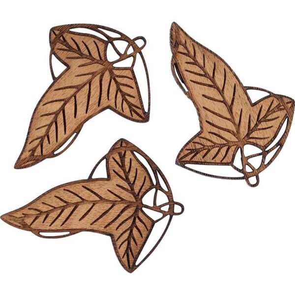 Elven Leaf Mini Christmas Ornament - Set of 3