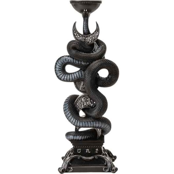 Triple Moon Serpent Candleholder