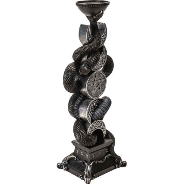 Triple Moon Serpent Candleholder