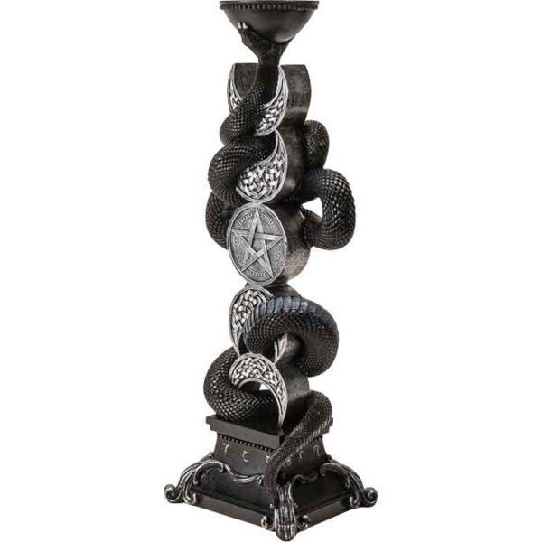 Triple Moon Serpent Candleholder