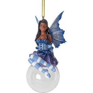 Violet Bubble Rider Fairy Ornament