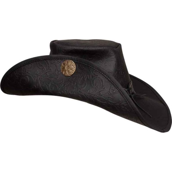 Flandes Embossed Leather Hat