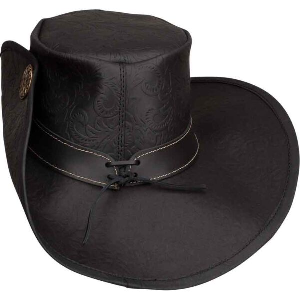 Flandes Embossed Leather Hat