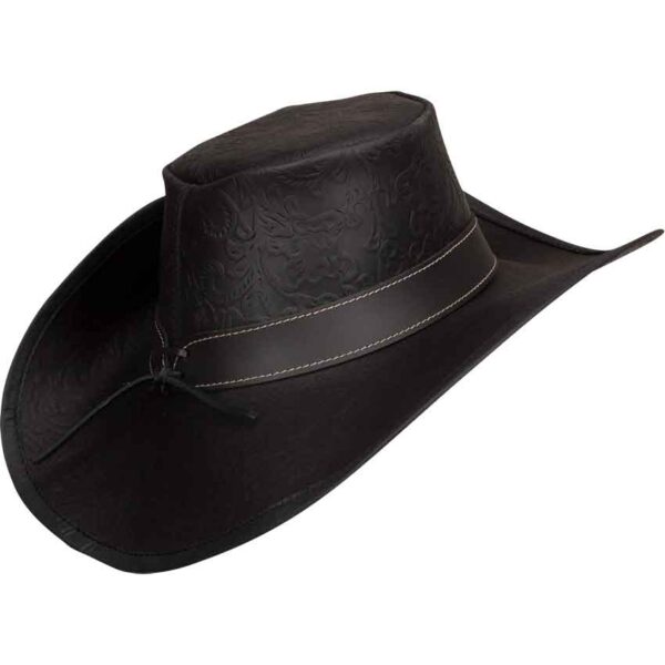 Flandes Embossed Leather Hat