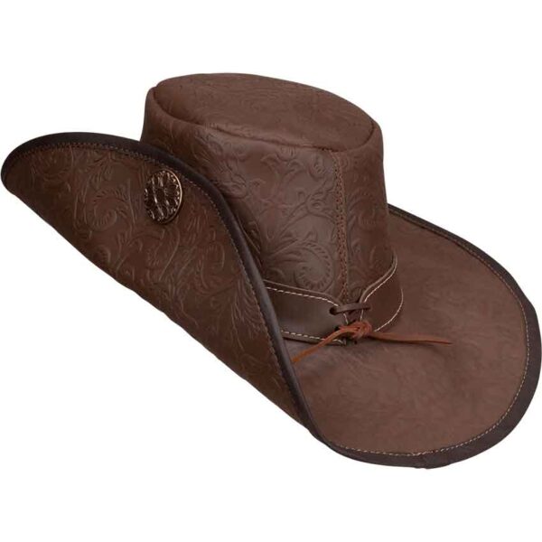 Flandes Embossed Leather Hat