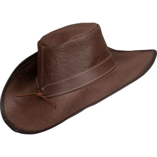 Flandes Embossed Leather Hat