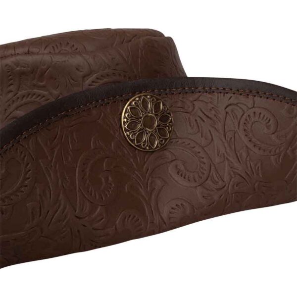 Flandes Embossed Leather Hat