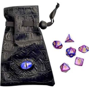 Purple Dragon Gaming Dice Set with Pouch