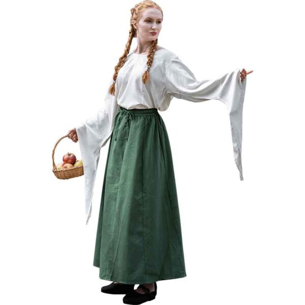 Irma Medieval Trumpet Sleeve Blouse - Natural