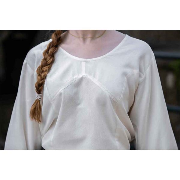 Irma Medieval Trumpet Sleeve Blouse - Natural