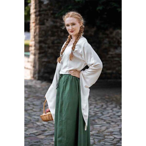 Irma Medieval Trumpet Sleeve Blouse - Natural