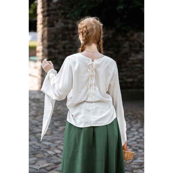 Irma Medieval Trumpet Sleeve Blouse - Natural