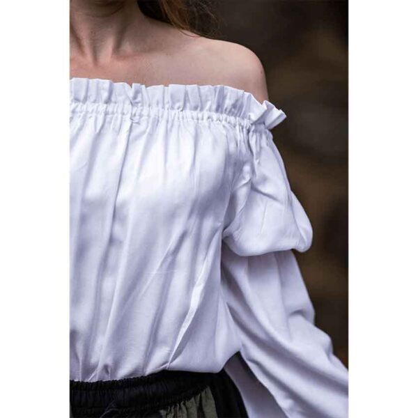 Emma Medieval Blouse - White