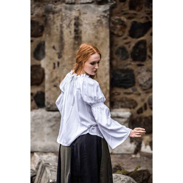 Emma Medieval Blouse - White