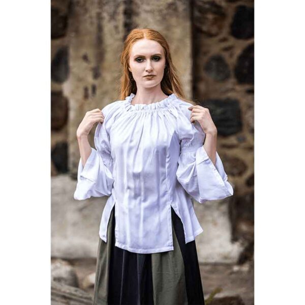 Emma Medieval Blouse - White