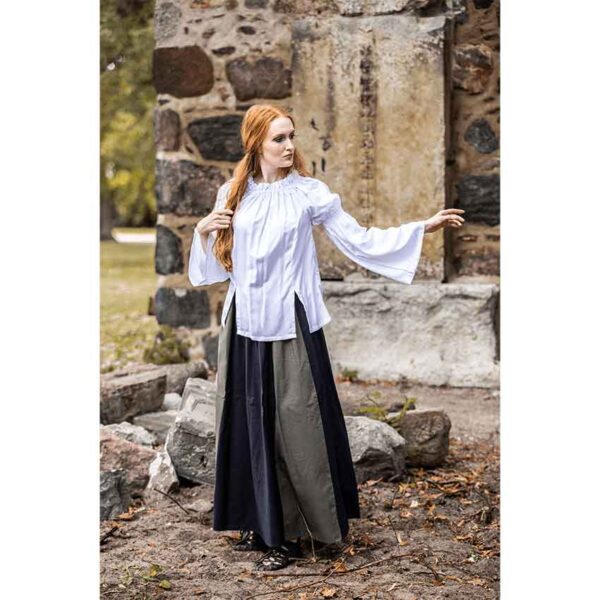 Emma Medieval Blouse - White