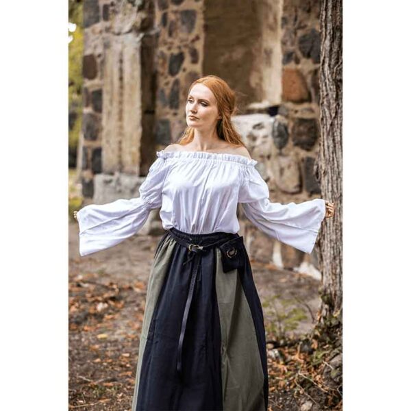 Emma Medieval Blouse - White