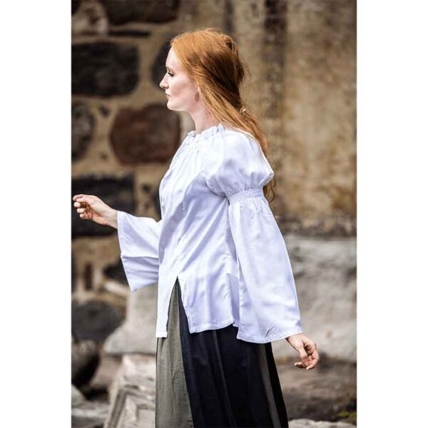 Emma Medieval Blouse - White