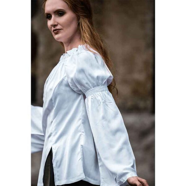 Emma Medieval Blouse - White